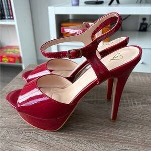 Windsor Red Patent Leather Heels
